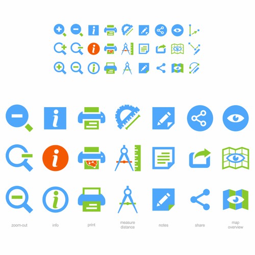 icons for mapping application