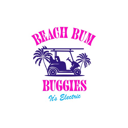 80s Inspired Logo for a Golf Cart Rental Company