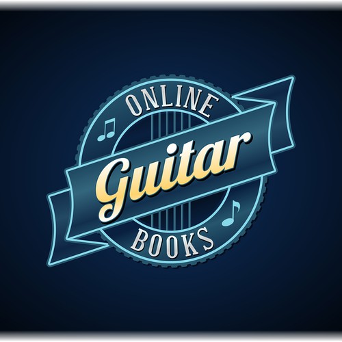 Online Guitar Books logo design