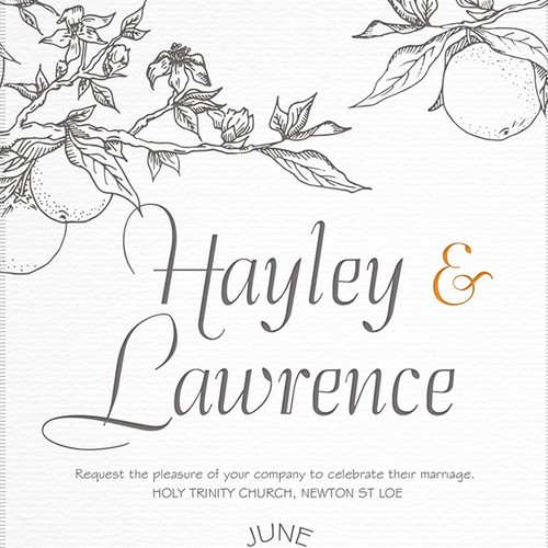 Wedding invitation design