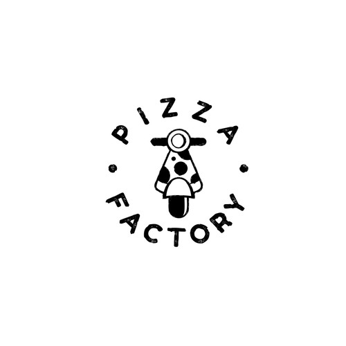 Vintage logo design concept for Pizza Factory