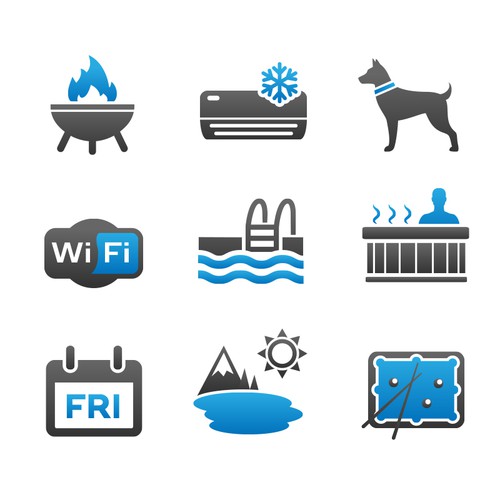 Vacation Rental Guide Icon Set