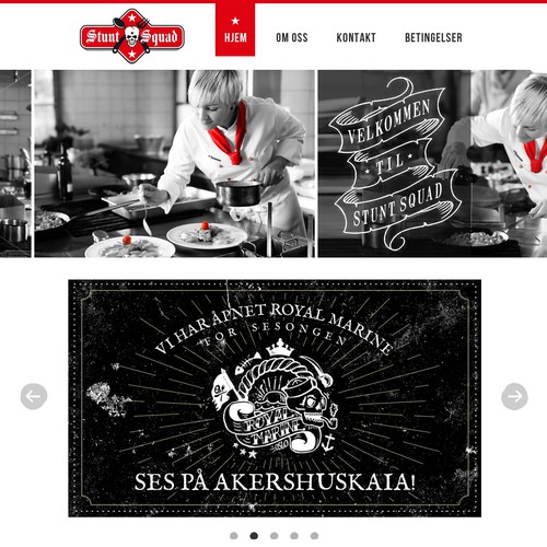 Catering site design for alternative catering company