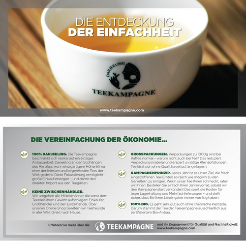 Clever, nachhaltig, transparent - die TEEKAMPAGNE