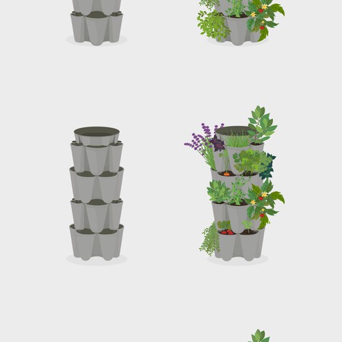 Illustration of a GreenStalk Vertical Planter!