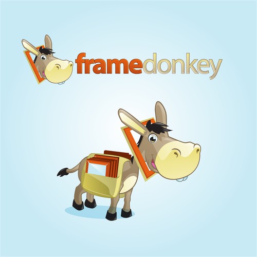 Frame Donkey Logo and Character Design