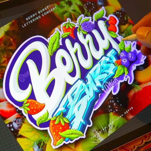 BERRY BURST LETTERING