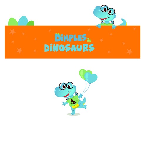 Dimples&Dinosaurs Children's Clothing Company Logo 