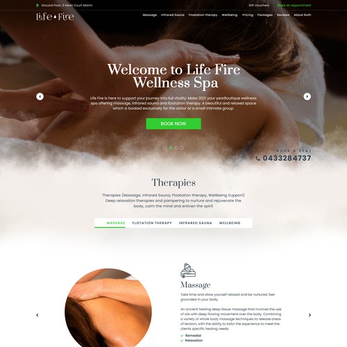 Simple Wellness Spa Website