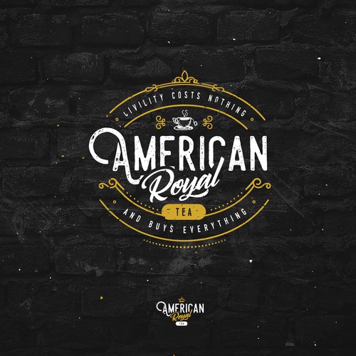 Vintage Logo Design for American Royal Tea