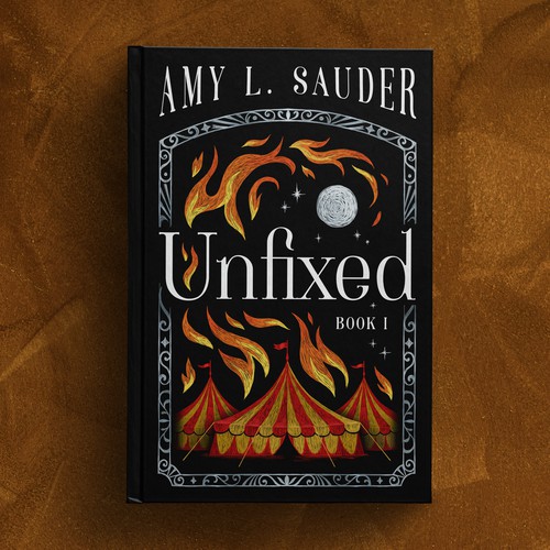 Illustrated cover for an urban fantasy series