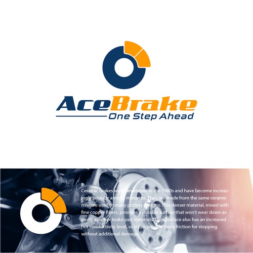 AceBrake – Modern Automotive Brake Brand Logo