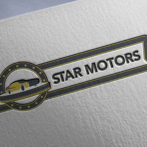 Retro Car Logo for Used Car Company Star Motors