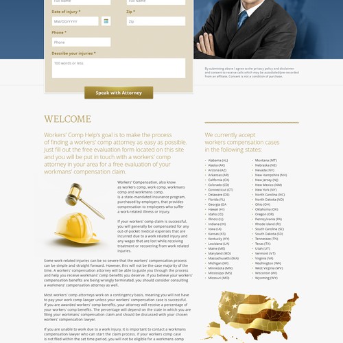 Create an attorney landing page that converts.