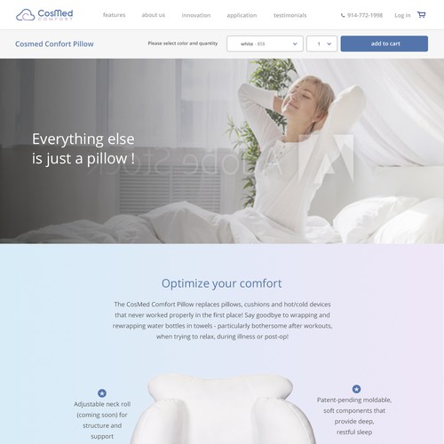 CosMed homepage design