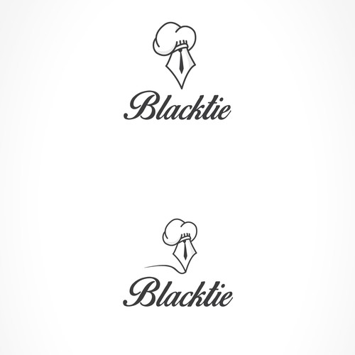 Create a logo for an invite-only restaurant review blog Blacktie