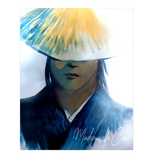 warrior watercolor illustration