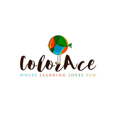 Create an elegant eye-catching logo for a kids stationery store.