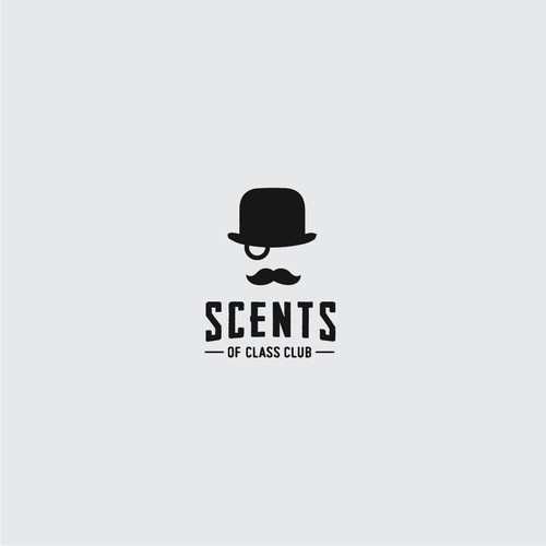 vintage logo for scents of class club