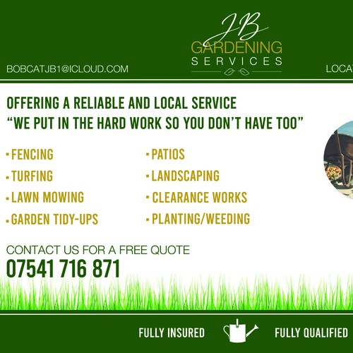 JB Garden Services Flyer