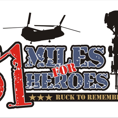 logo and business card for 31 Miles for 31 Heroes