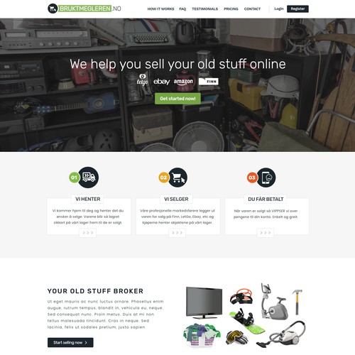 Web Design for Used stuff broker in Norway