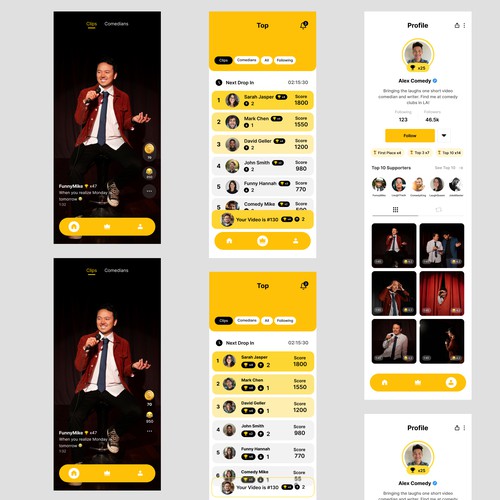 Comedy App Design