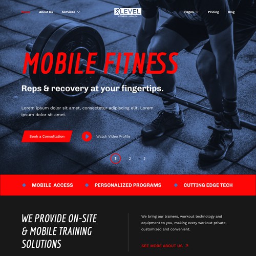 Website Design for Mobile Fitness Company