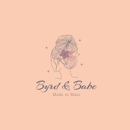 Logo for small business selling silk combs, hair clips and bows.