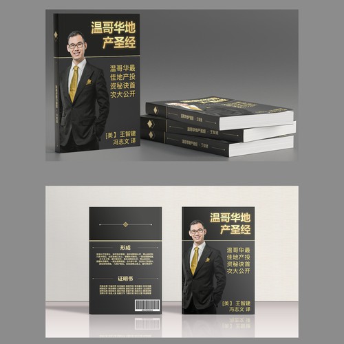 Elegant cover for a chinese book about business