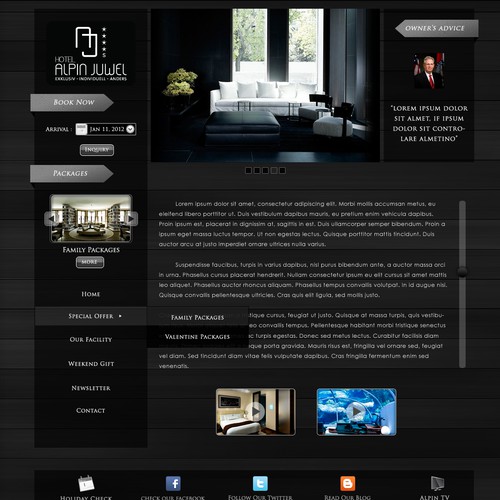 Hotel Alpin Juwel  needs a new website design