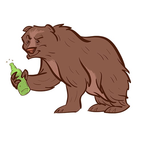 Fun mascot for liquor store.