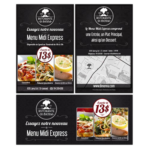 Design a Restaurant Flyer and matching outdoor banner highlighting our new lunch special.