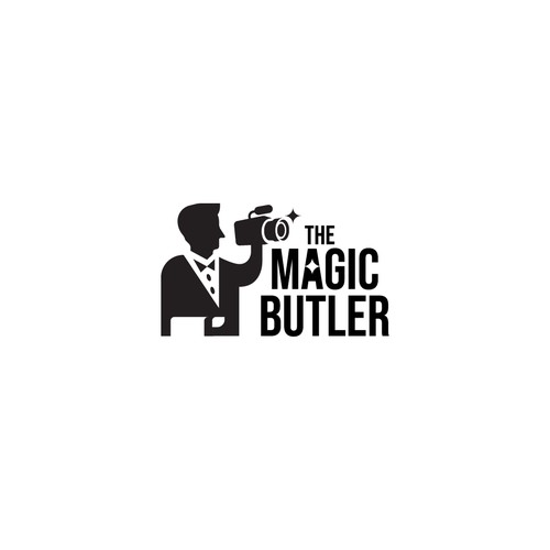Logo concept for photographer wearing butler