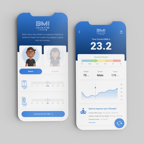 BMI Calculator APP Design