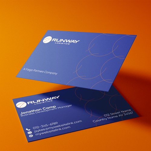 Business Card Design for Runway Logistics