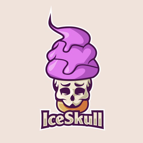 Ice skull, Ice cream mascot logo