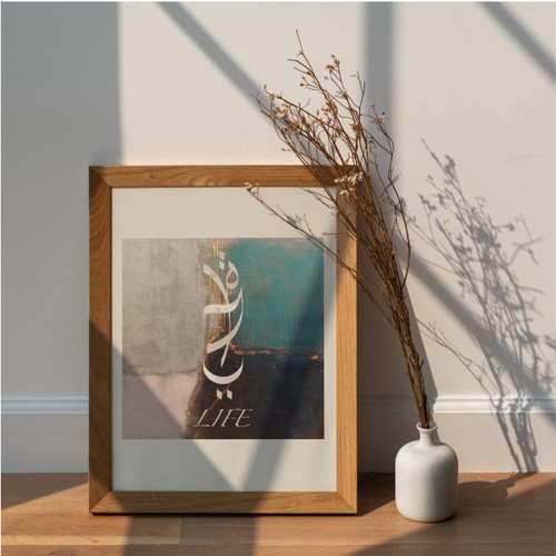 Artwork using Arabic calligraphy