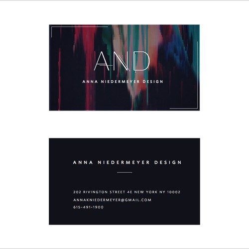 Business card for Anna Niedermeyer Design
