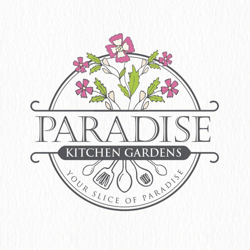 Creative logo for Paradise Kitchen Garden