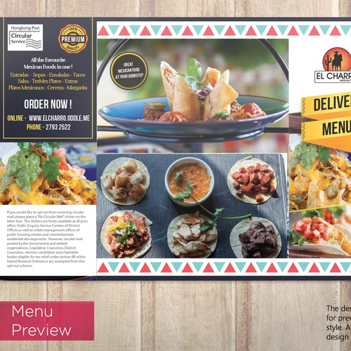 Menu Design for El Charro