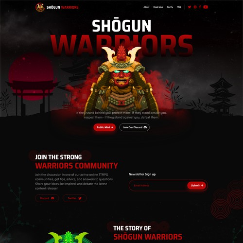 Shōgun Warriors  NFT Website Design