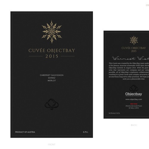 Wine Label for Objectbay Cuvée