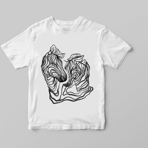 print for T-shirt with concept rescue animals
