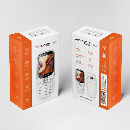 Vonex mobile phone Packaging Design