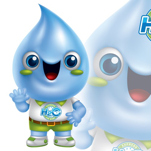 H2O mascot design