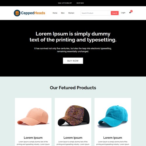 Cap selling website