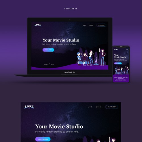 Movie Studio webdesign