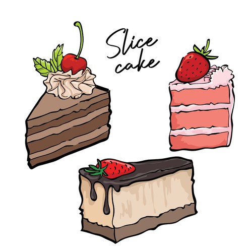 Slice cake