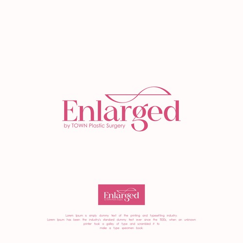Simple and elegant breast plastic surgery logo